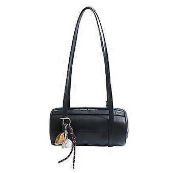 2025 Vinterkollektion Dame Cylinder Håndtaske Stilfuld PU Læder Skuldertaske Multifunktionel Crossbody Taske Sort Black