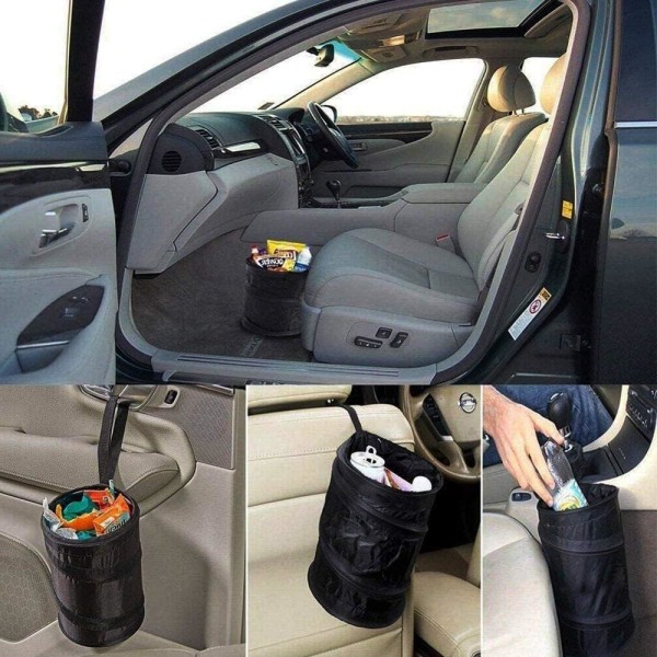 Musta kompakti minikokoontaittuva autokori