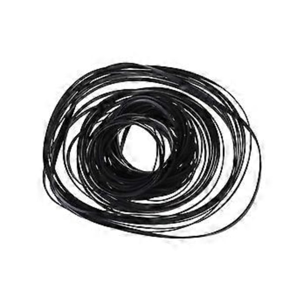 50 Pakke Erstatning Platespiller Belte Gummi Flat Drivreim for Platespiller DVD CD-ROM Repeater 3mm Bredt Belte Svart