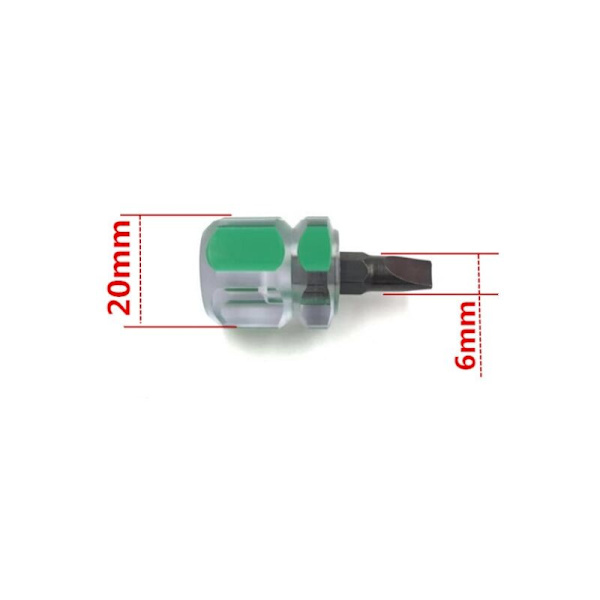 Korte skrutrekkere 3 stk mini flathead skrutrekkere og 3 stk korte