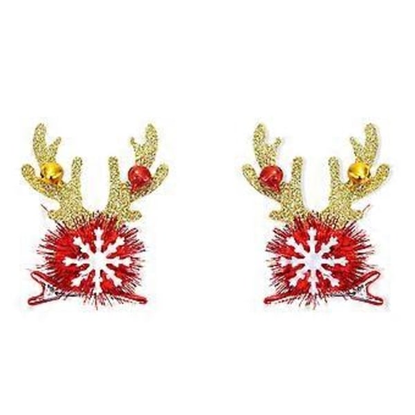 2 stk. Trendy Piger Bløde Hårnåle Halloween Hårspænder Feriefest Hovedbeklædning til Fester og Kontorarrangementer Snowflake Bell Antle