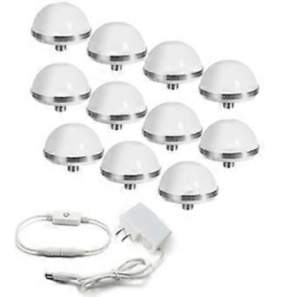 11 LED-lampor Dimbar Sminkspegel Hollywood Belysningskit