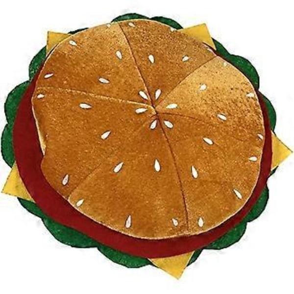 Rolig Burger Hatt Snabbmat Hattar Plysch Kostymtillbehör Halloween Jul Party Dekorationer