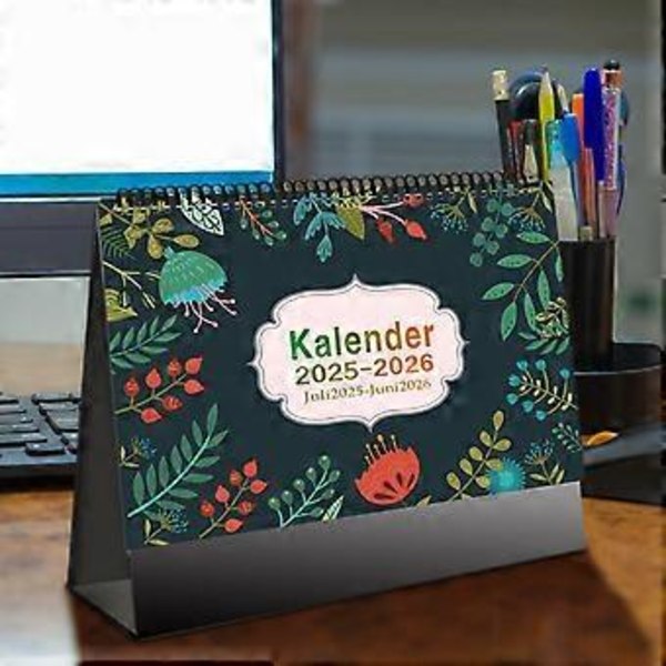 2025.7-2026.12 Månedlig Gave Skrivebord Engelsk Skrivebordskalender Ornament Gave B