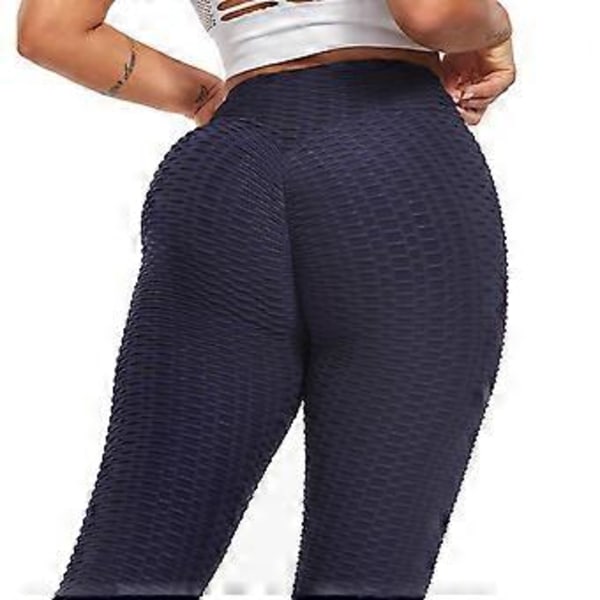 Bubbel Höft Butt Lifting Anti Celluliter Leggings för Kvinnor, Hög Midja Träning Magekontroll Yoga Tights (style686)