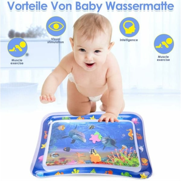 Oppblåsbar vannmatte, baby oppblåsbar magetid vannmatte Inflat