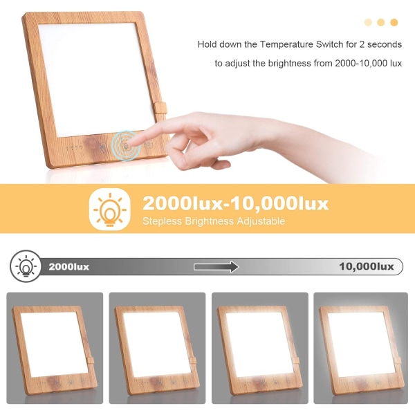 Dagslyslampe 10000 lux lysterapilampe mod depression LED