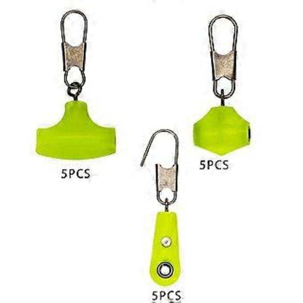 5 höghållfasta sänkesglidare, surfing rack motvikt sänkesanslutningar, fiskespöhink roterande snäppfäste på fiskeutrustning (3cmx1.5cmx0.6cm) 3cmx1.5cmx0.6cm