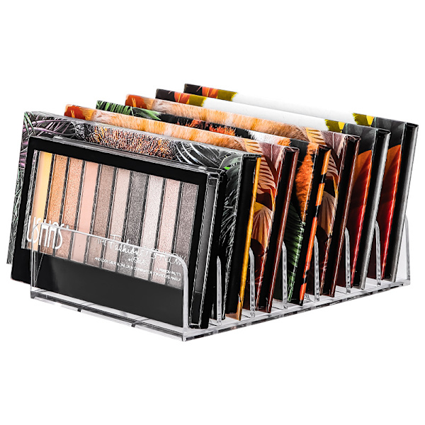 Paletorganisator, 7 rum inddelt plastik makeup-organisator til øjenskygger