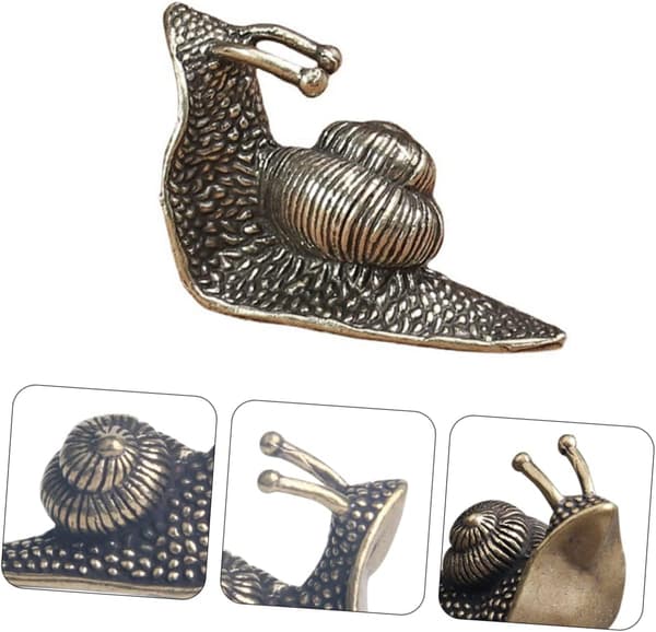 Snigel Ornament Brons Sniglar Skrivbord