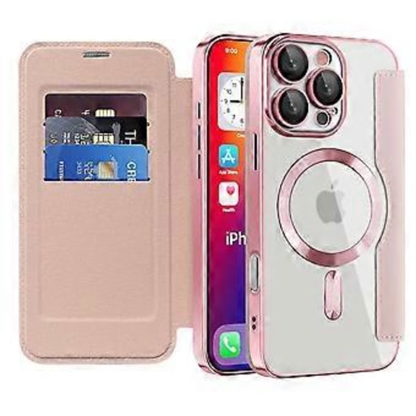 iPhone 16 Pro Max Magneettinen Kotelo Korttipaikoilla RFID-Suojauksella Nahkainen Puhelinkuori Style F