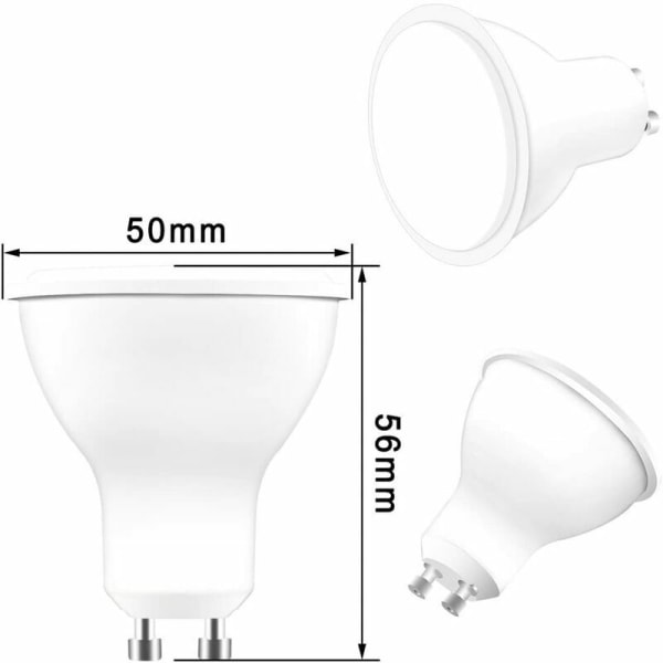 10W RGBW LED-pære GU10 Farveskiftende LED-belysning Flash-lys Strobe Fade Fashion Bar KTV Dekorationslys + Varm hvid (2 stk.)