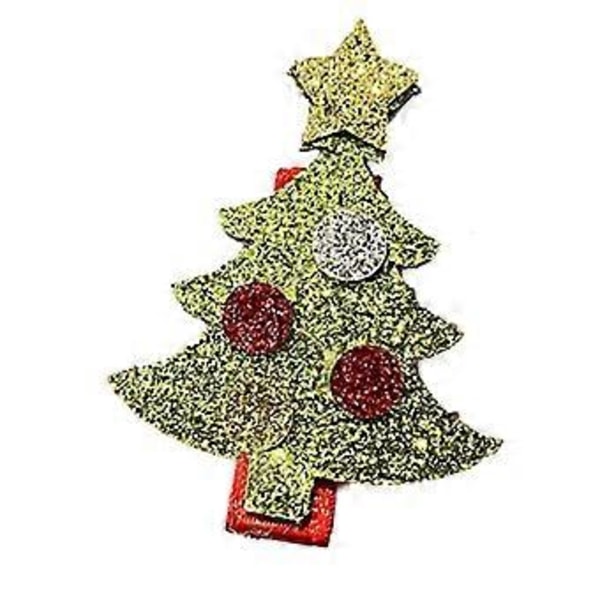 Sött Hårspänne Glitter Julgran Form Ankklämma Hårklämma för Hästsvans Lugg Hårnålar för Tonåringar Barn 13 13