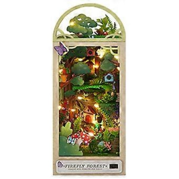 1 Sett DIY Trehus Dekor Montering Skog Lite Hus Modell Ornament Uten Batteri