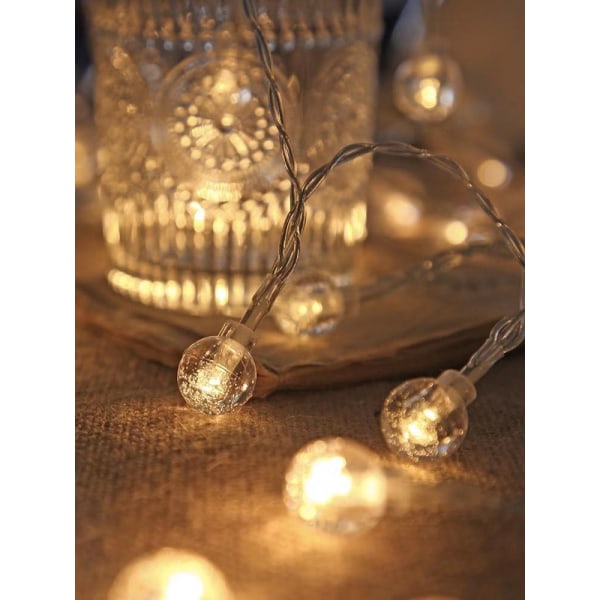 Kugleformede Fe-lys, 10M 80 LED USB-lyskæde, til soveværelse