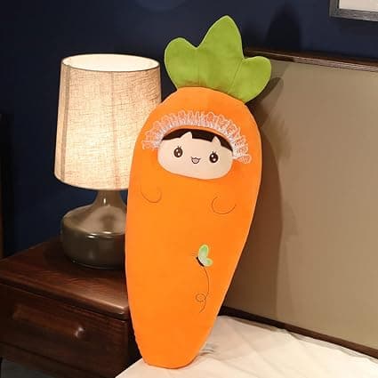 Gulerod plys pude, 32cm kreativ bomulds pude, børns bløde