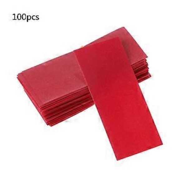 100 st Batterikrympfilm Platt Bredd PVC Värmekrympande Rörhylsa Sorterad Kit Batteriomslag för 18650 Litiumbatteri röd red