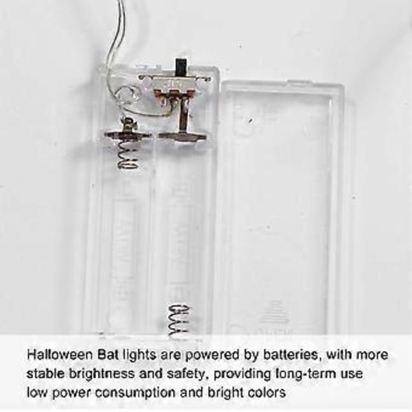 1 sæt Halloween LED Lysende Rekvisitter Modellering DIY Batteriboks Lampestreng Have