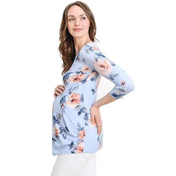 Peplum-bluse til gravide kvinder med frontplissé til graviditet