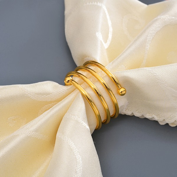 Servietringe og -holdere, 6 stk. Metal Servietring Serviet Loop Hol