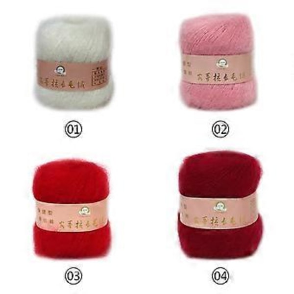 Mjuk Mohair Kashmir Stickgarn DIY Sjal Halsduk Virkgarn Tillbehör 07 7