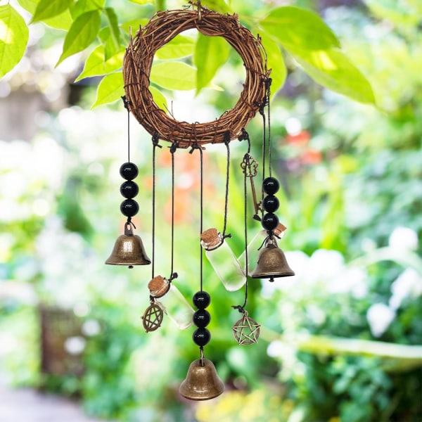 1 stk Witches Bells, Metal Rattan Wind Chimes Bells, Boho Style Win