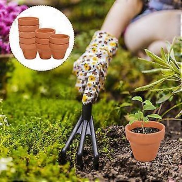 10 kpl 4,5x4 cm pieniä minikokoisia terrakottaruukkuja savesta, keraamisia ruukkuja, kaktusruukkuja, mehikasvien taimiruukkuja, sopii erinomaisesti kasveille ja askarteluun