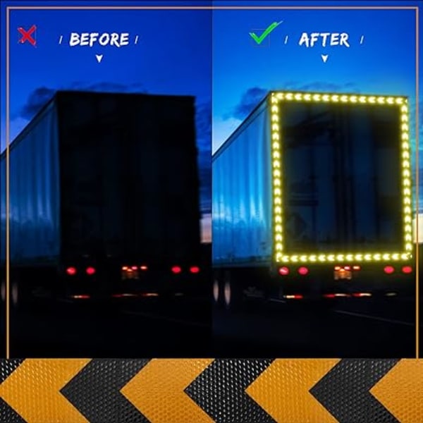 Vattentät reflextejp (gul bakgrund med svart pil), aut