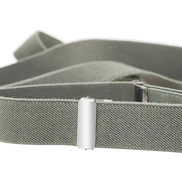 Fashionabla justerbara elastiska hängslen för män 115cmx2.5cm Y-form Läder