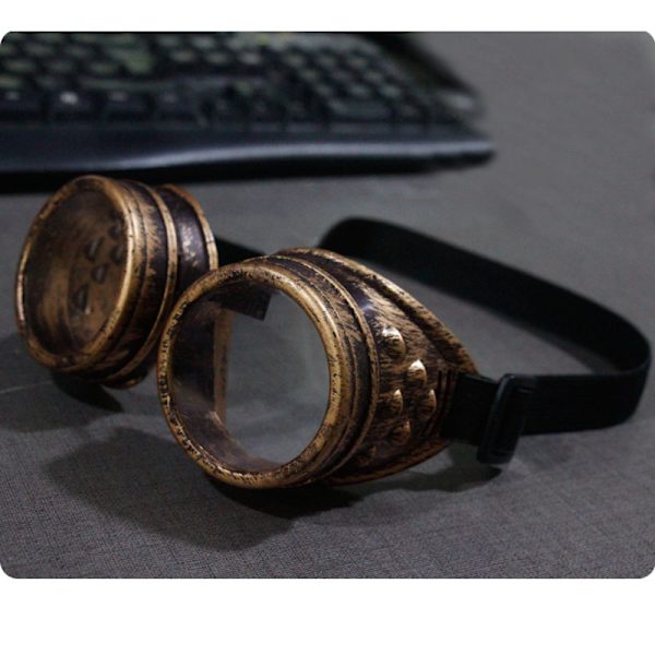 Bronze 1 STK Sorte Steampunk Solbriller