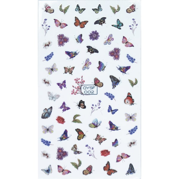 Blommor Nagelklistermärken Nagelkonst 10 ark Självhäftande Nagelklistermärken