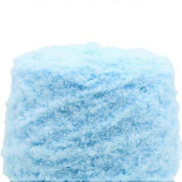 Koral Fløjl Garn til Strikning og Hækling, Tykt, Behageligt Varmt Garn Chunky Garn til Dukke Tasker Hatte Sweater DIY Håndværk Blå Blue