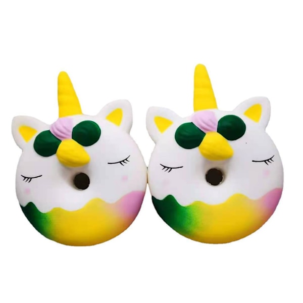 2 kappaletta 6 tuuman Squishies Jumbo Unicorn Donut Kawaii Pehmeä Hidas R