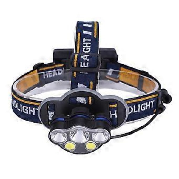 USB Ladattava 5LED Kirkas Otsalamppu Ulkoiluun, Retkeilyyn ja Kalastukseen