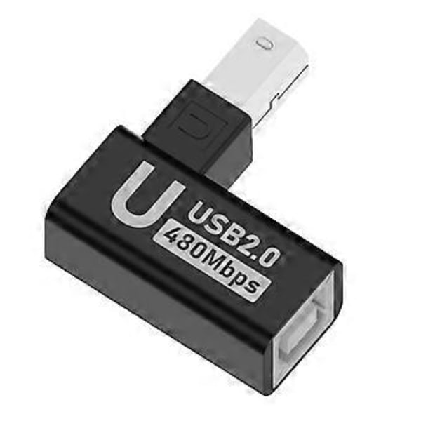 USB 2.0 B Han til Hun Adapter Forlænger Perfekt til Trange Pladsforhold og Kontorudstyr Plug and Play bend up