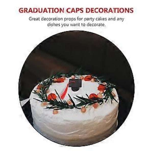 10 stk. Kake Mini Mortelbordsluer Mini Konfirmasjonssesong Suvenirpynt Red