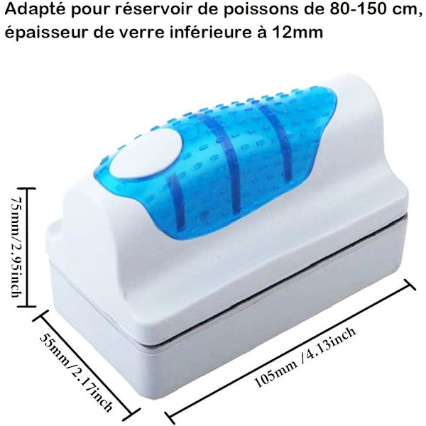 1 x Akvarierensebørste Magnetisk Glas Algefjerner