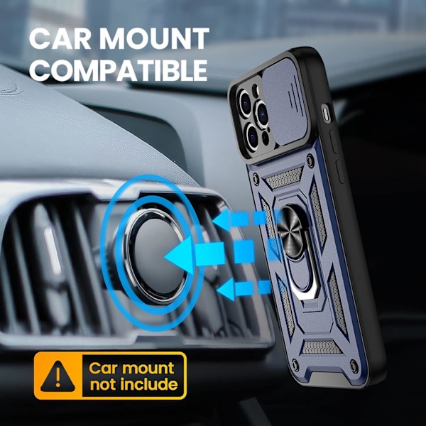 Kompatibel med iPhone 12 Pro Max Etui med Slide Kamera Cover &