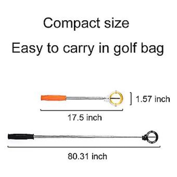 1 st Förlängd Till 1,8 m Golfbollshämtare Teleskopisk, Golfbollshämtare Verktyg Med Låsande Clip,re