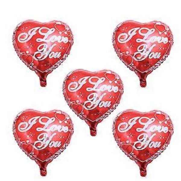 5 stk Valentinsdag Ballong Romantisk Kjærlig Hjerte Dekor Ballonger for Forlovelse Bryllupsfest