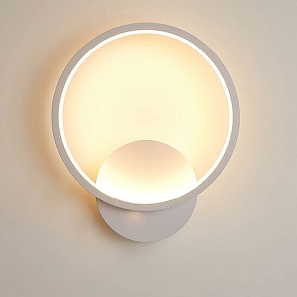 Rund LED Vægskinne Vægslampe Varmt Hvid 20*23CM