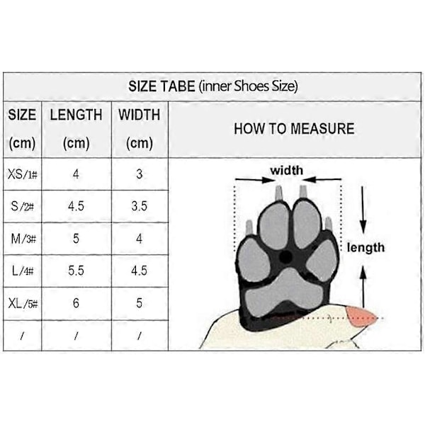 Hundesko til kæledyr, vinter super varm 4 par rene bomulds anti-slip hundestøvler, velegnet til små hunde kæledyrsprodukter Chihuahua, rød, m