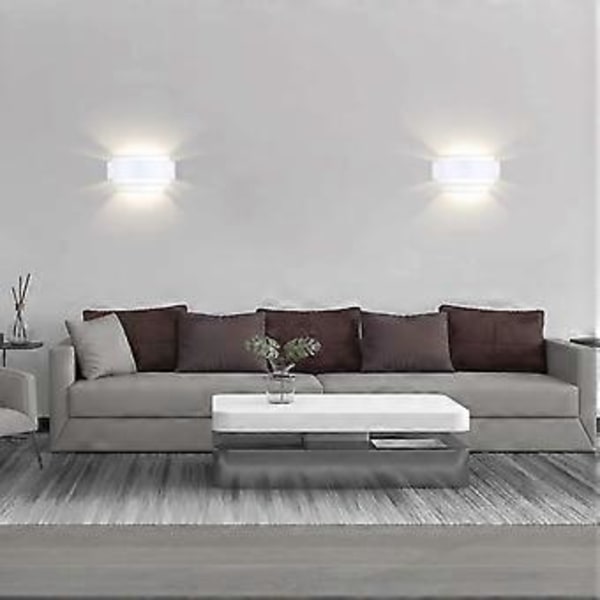 12W LED Væglampe Indendørs 3 Farvetemperaturer Moderne Metallampe Vægbelysning Til Soveværelse Trappe Butik Stue Kontor Veranda Hvid
