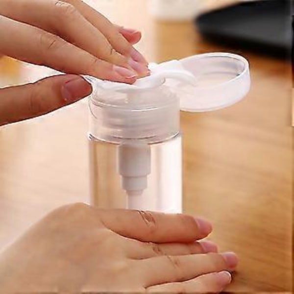 3 stk. Makeupfjernerflasker Tomme Pumpeflasker Tom Rejseflaske Plastik Trykflaske til Kvinder 300ml
