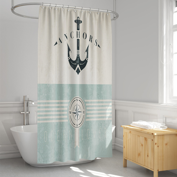 Nautisk Tenda da Doccia, Vintage Marine Design To Ocean Lovers A