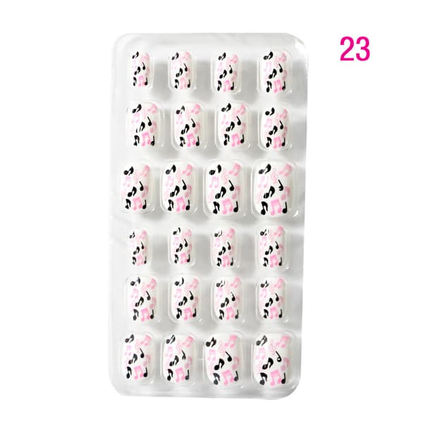 24 lommers bærbar neglepuder, neglekunst patch stil 23