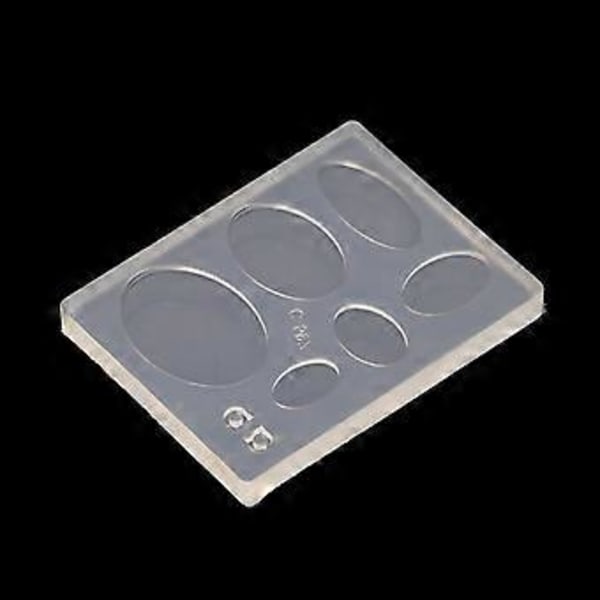 Ellipse Smykker Støping Epoksy Silikonform Oval Rund for Håndverk UV Resin Anheng Øredobber Laging Håndverk 10