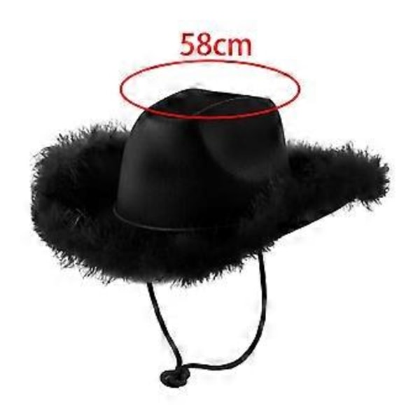 Cowboyhatt i västerländsk stil för kvinnor, för scenframträdanden, festivaler, karnevaler()