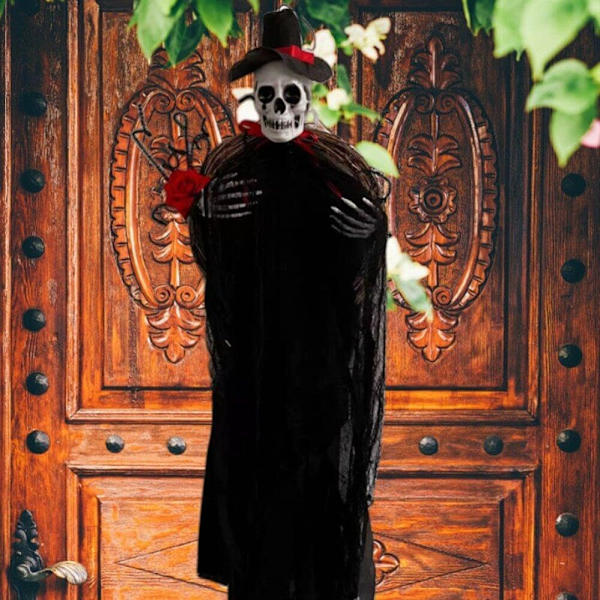 1 kpl Musta Sulhanen Halloween Riippuva Kallo Rattan Seppele Pelottava Garla