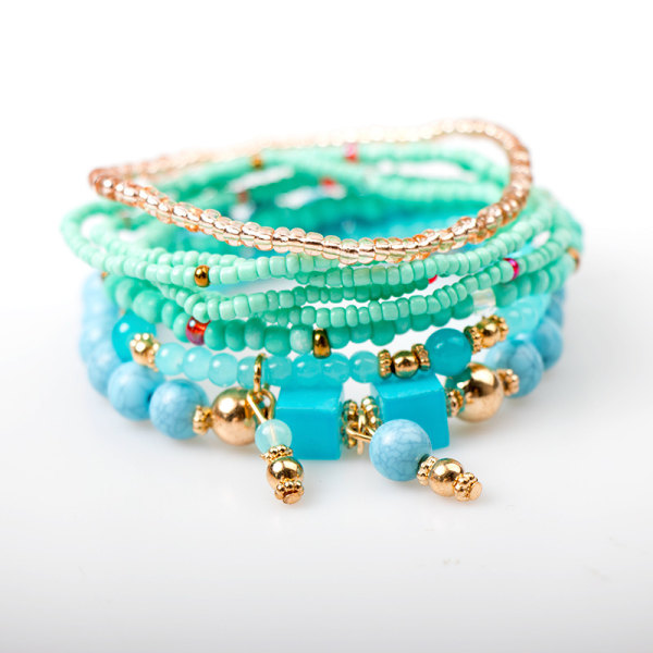 6 Sets Bohemian Stackable Bead Bracelets For Women Men Stretchy